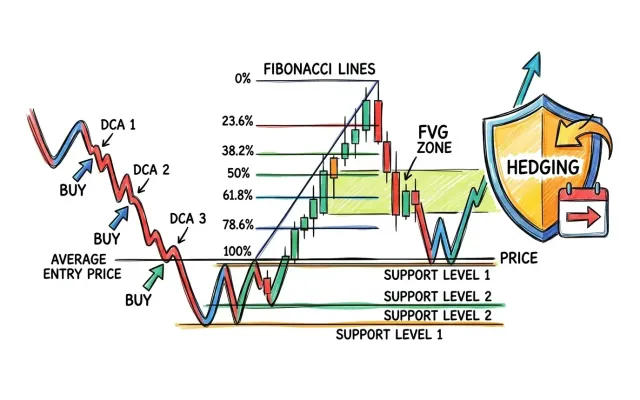 DCA và Hedging: Chiến Lược Cứu Cánh Hay Cái Bẫy Khiến Tài Khoản Cháy?